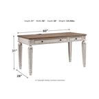 Bureau à écrire marron, 3 tiroirs, 1 personne