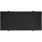 Table basse rectangulaire noire/marron, style tréteau cannelé, 1 place