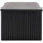 Table basse rectangulaire noire/marron, style tréteau cannelé, 1 place