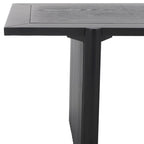 Table basse rectangulaire noire/marron, style tréteau cannelé, 1 place
