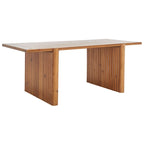 Table basse rectangulaire noire/marron, style tréteau cannelé, 1 place