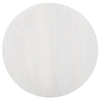 Table basse ronde Bois de manguier treillis coloris Brûlé naturel / Blanc vieilli / Brûlé blanc, 1 place