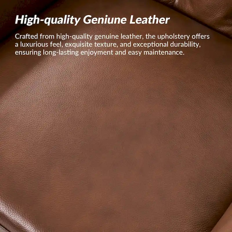 Fauteuil d'appoint dossier capitonné en cuir véritable – Marron / Chameau / Bourgogne / Bleu marine, Individuel