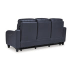 Canapé inclinable électrique bleu/gris, 3 places, 85,25 po L