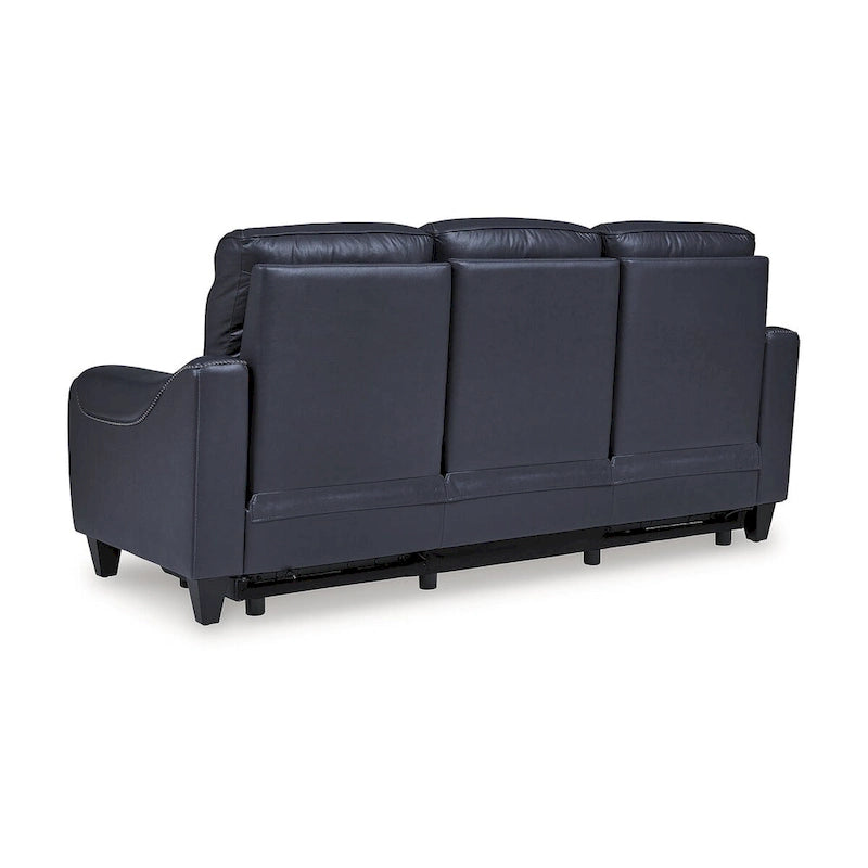 Canapé inclinable électrique bleu/gris, 3 places, 85,25 po L