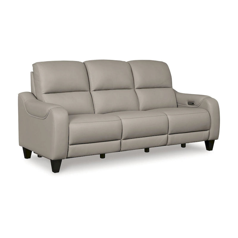 Canapé inclinable électrique bleu/gris, 3 places, 85,25 po L