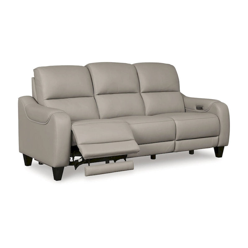 Canapé inclinable électrique bleu/gris, 3 places, 85,25 po L