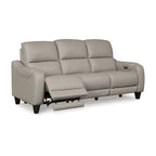 Canapé inclinable électrique bleu/gris, 3 places, 85,25 po L