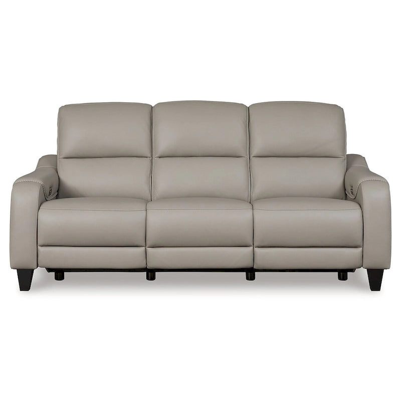 Canapé inclinable électrique bleu/gris, 3 places, 85,25 po L