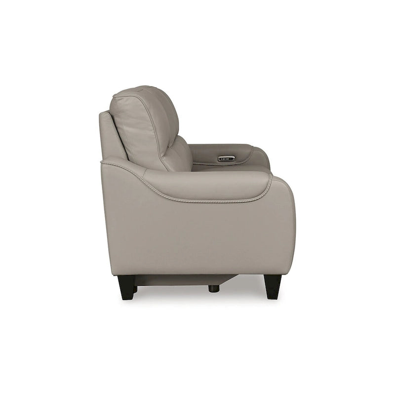 Canapé inclinable électrique bleu/gris, 3 places, 85,25 po L