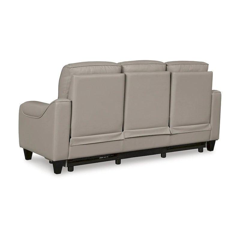 Canapé inclinable électrique bleu/gris, 3 places, 85,25 po L