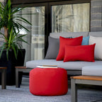 Pouf rond multicolore, intérieur/extérieur, une place