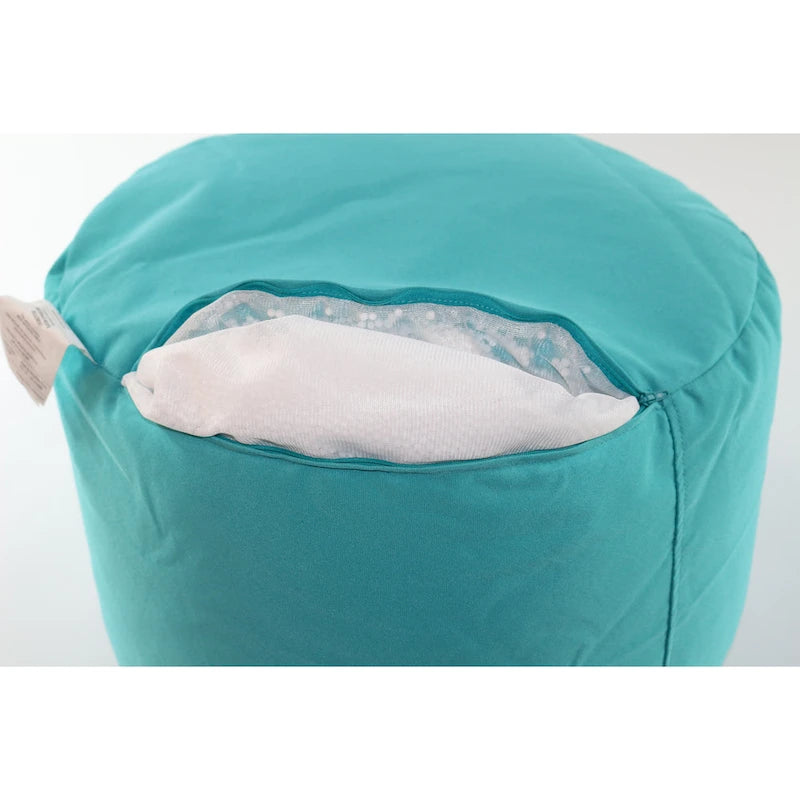 Pouf rond multicolore, intérieur/extérieur, une place