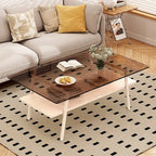 Table basse en verre transparent / gris / marron – Style moderne, plusieurs couleurs
