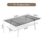 Table basse en verre transparent / gris / marron – Style moderne, plusieurs couleurs