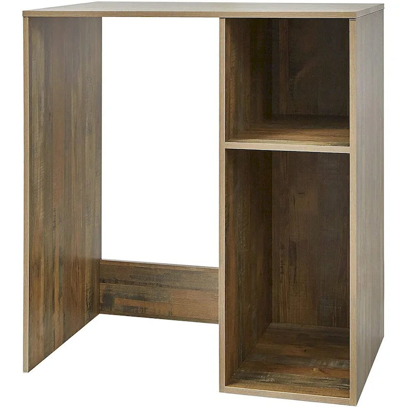 Meuble Support pour Mini-Réfrigérateur avec Rangement Latéral – Noir / Blanc / Rustique / Bois foncé, Autoportant, 1 personne