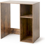 Meuble Support pour Mini-Réfrigérateur avec Rangement Latéral – Noir / Blanc / Rustique / Bois foncé, Autoportant, 1 personne
